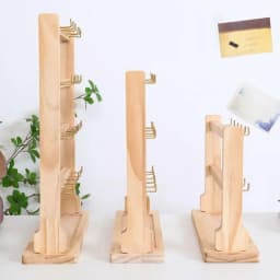 Wooden Jewelry Display Stand Necklace Bracelet Key Holder Hook Storage Rack Earring Pin Brooch Holder Stand Organizer