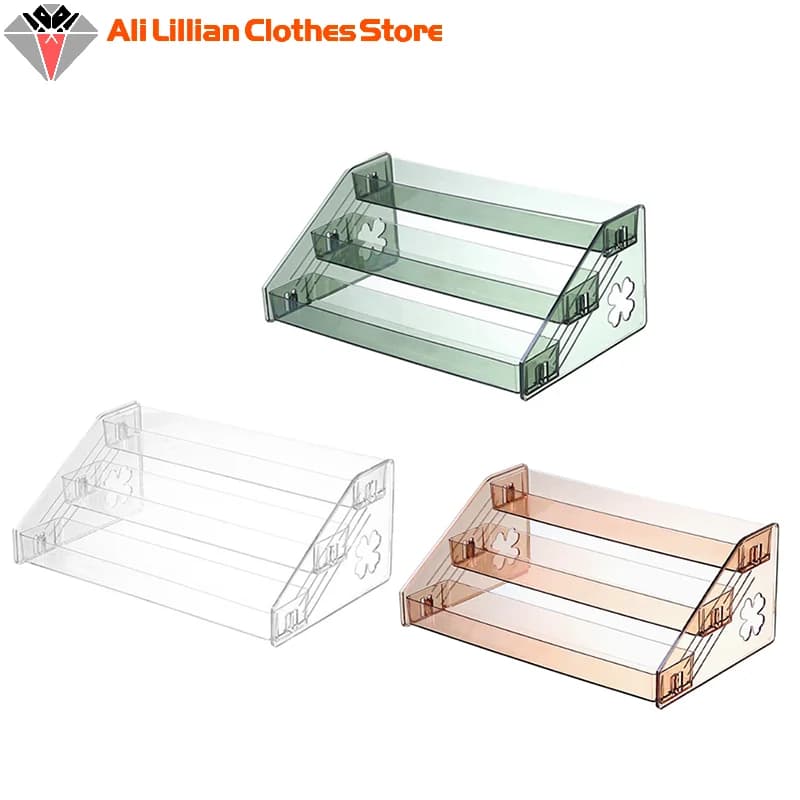 Plastics 3 Layers Nail Polish Display Stand Cosmetic Display Rack Holder High-Capacity Essential Oil Bottle Organizer Storage