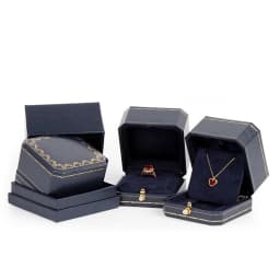 Classic Jewellery Wedding Double Ring Box Luxury Jewelry Cases Packaging For Necklace Pendant Display Case Ring Box Custom