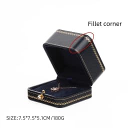 Classic Jewellery Wedding Double Ring Box Luxury Jewelry Cases Packaging For Necklace Pendant Display Case Ring Box Custom