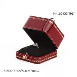 Classic Jewellery Wedding Double Ring Box Luxury Jewelry Cases Packaging For Necklace Pendant Display Case Ring Box Custom