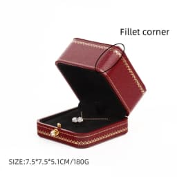 Classic Jewellery Wedding Double Ring Box Luxury Jewelry Cases Packaging For Necklace Pendant Display Case Ring Box Custom