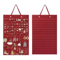 300Pairs Hanging Jewelry Organizer Bag for Earrings Necklace Bracelets Display Storage Double Sided Felt Rotating Hanger Joyero