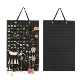 300Pairs Hanging Jewelry Organizer Bag for Earrings Necklace Bracelets Display Storage Double Sided Felt Rotating Hanger Joyero