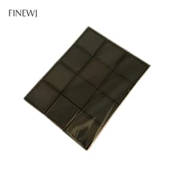 Grids Jewelry Gem Travel Display Leather Carrying Bag Show Case Loose Diamond Gemstone Bead Collection Storage Box Glass Top Lid