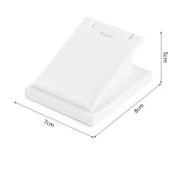 Elegant White Leather Earrings Bracelet Jewelry Display Holder Showcase Ring Stand Tray Pendant Necklace Mannequin Bust Model