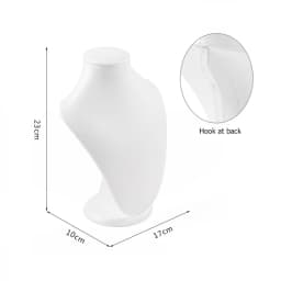 Elegant White Leather Earrings Bracelet Jewelry Display Holder Showcase Ring Stand Tray Pendant Necklace Mannequin Bust Model