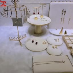 Jewelry Store Window Jewelry Display Case Fashion White Flannelette Head Jewelry Display Rack Ring Necklace Display Rack