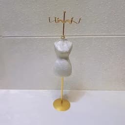 Jewelry Store Window Jewelry Display Case Fashion White Flannelette Head Jewelry Display Rack Ring Necklace Display Rack