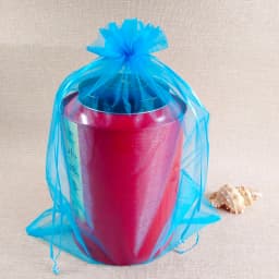 100pcs Organza Pouch 15x20 17x23 20x30 25x35cm Drawable Organza Bags Jewelry Packaging Bags Wedding Party Gift Bag Favor Bags