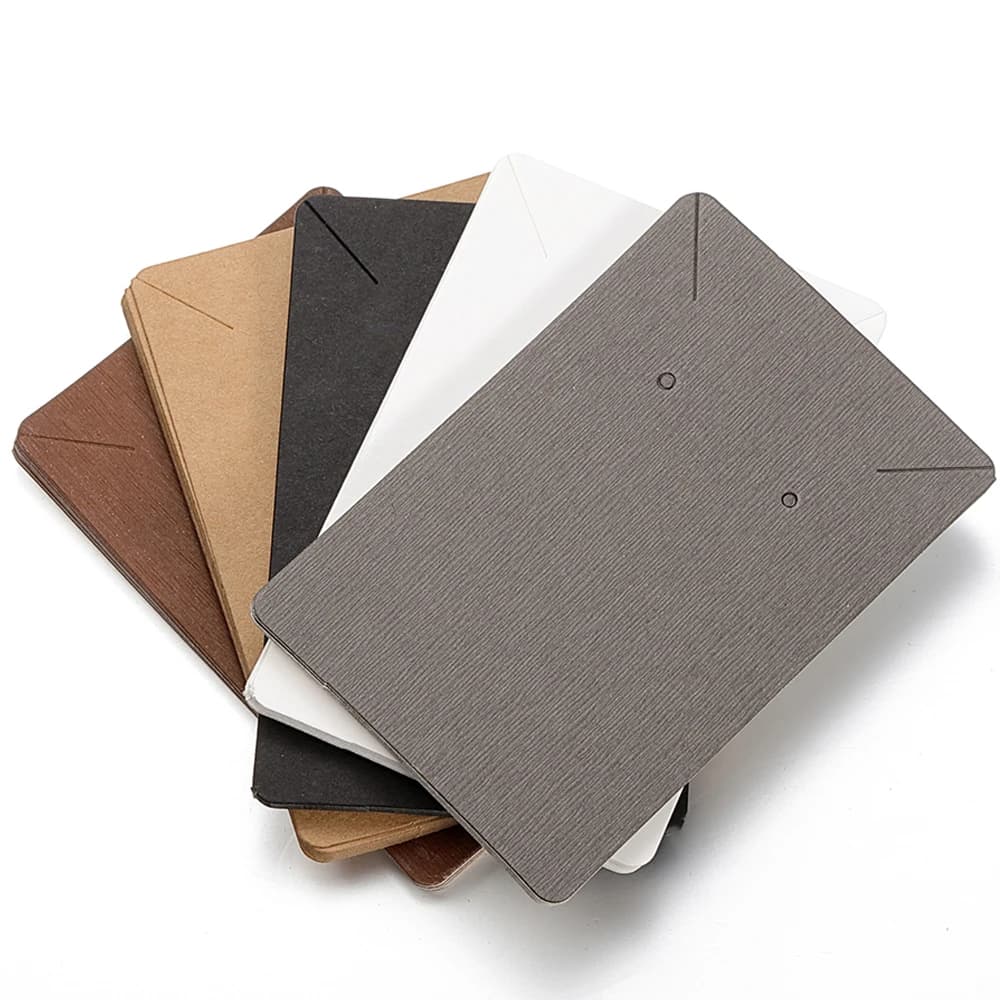 50pcs 6x9cm Earrings Necklaces Display Cards Cardboard Earring Packaging Hang Tag Card Ear Studs Paper Card for Jewelry DIY