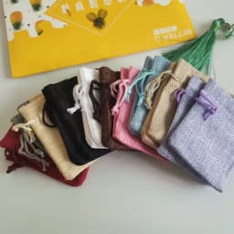 50pcs Small Natural Gift Bags jewelry packing bags Jute Linen Drawstring Pouch Gift Bag Handmade Wedding Party Jewelry Gift Bags
