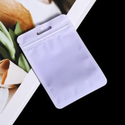 50pcs/lot Reusable Plastic Zip Lock Bags Transparent Purple color Sealing Bag for DIY Jewelry Retail Display Wrap Packaging Bag