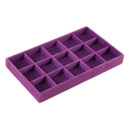 1PC, Flocking Jewelry Box Jewelry Tray, Color: Violet