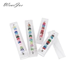 Transparent Trollbeads Collection Box Acrylic Bead Display Holder Box for Bracelet Charms Storage Organizer Travel Carrying Case