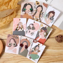 25pcs 6x8cm Earrings Display Card Necklace Holder For DIY Jewelry Ear Studs Necklace Chain Packaging Organizer Display Supply