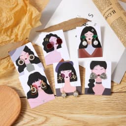 25pcs 6x8cm Earrings Display Card Necklace Holder For DIY Jewelry Ear Studs Necklace Chain Packaging Organizer Display Supply