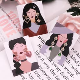 25pcs 6x8cm Earrings Display Card Necklace Holder For DIY Jewelry Ear Studs Necklace Chain Packaging Organizer Display Supply