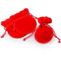 Chanfar 25pcs 7x9cm Velvet Bag White Red Black Pink Drawstring Pouch Calabash Shape Gift Packing Bags For Wedding Pouches