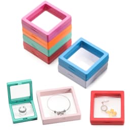 3D Floating Display Case Stands Holder Suspension Storage for Pendant Necklace Bracelet Rings Earrings Gift Jewelry Box