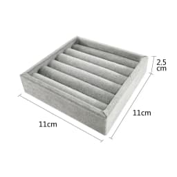11*11Cm Velvet Ring Tray Jewelry Display Storage Earrings Rings Packaging Case High Quality Velvet Organizer
