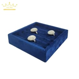 11*11Cm Velvet Ring Tray Jewelry Display Storage Earrings Rings Packaging Case High Quality Velvet Organizer