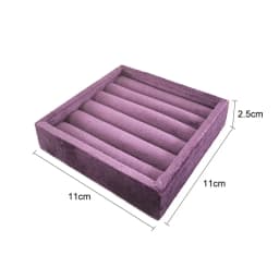 11*11Cm Velvet Ring Tray Jewelry Display Storage Earrings Rings Packaging Case High Quality Velvet Organizer