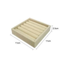 11*11Cm Velvet Ring Tray Jewelry Display Storage Earrings Rings Packaging Case High Quality Velvet Organizer