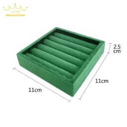 11*11Cm Velvet Ring Tray Jewelry Display Storage Earrings Rings Packaging Case High Quality Velvet Organizer