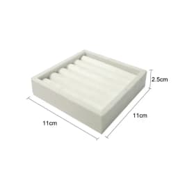 11*11Cm Velvet Ring Tray Jewelry Display Storage Earrings Rings Packaging Case High Quality Velvet Organizer