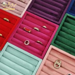 11*11Cm Velvet Ring Tray Jewelry Display Storage Earrings Rings Packaging Case High Quality Velvet Organizer