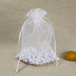 Hot 50pcs Jewelry Bags 17x23 20x30 25x35 30x40cm Wedding Christmas Gift Organza Bag Jewelry Packaging Display & Jewelry Pouches