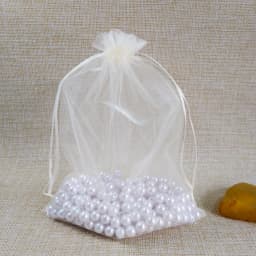 Hot 50pcs Jewelry Bags 17x23 20x30 25x35 30x40cm Wedding Christmas Gift Organza Bag Jewelry Packaging Display & Jewelry Pouches