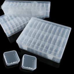 Bead Portable Organizer Box 12/24/30Pcs Small Clear Plastic Storage Containers with Hinged Lid for Storage Small Crafts Jewelry