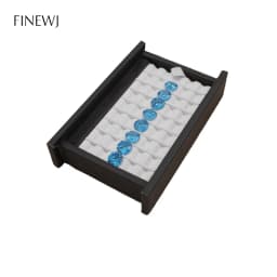 Jewelry Gems Carry Travel Display Box Show Gemstone Organizer Holder Loose Diamond Presenting Stand Tray Gem Stone Storage Case