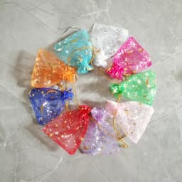 1000pc Star Moon Organza Gift Bags Small Bag for Jewelry Pouch Mini Sachet Drawstring Storage Bag Jewelry Packaging Display Bags
