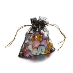50pcs/Lot 7x9 9x12 10x15 13x18cm Printing Star Moon Christmas Organza Sack Drawstring Charm Packaging Bags Daily Jewelry Making