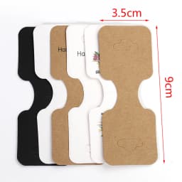 50 St 9x3.5cm Vikbara Kraftpapperskort Handmade Necklace Bracelet Jewelry Display Cards Packaging Cards Store Price Tagstik