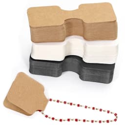 50 St 9x3.5cm Vikbara Kraftpapperskort Handmade Necklace Bracelet Jewelry Display Cards Packaging Cards Store Price Tagstik