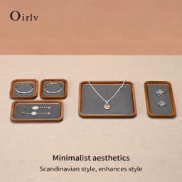 Oirlv Solid Wood Jewelry Tray for Necklace Bracelet Watch and Ring Storage Jewelry Display Case; Perfect for the Entryway Gift