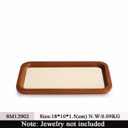 Oirlv Solid Wood Jewelry Tray for Necklace Bracelet Watch and Ring Storage Jewelry Display Case; Perfect for the Entryway Gift