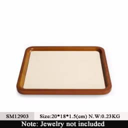 Oirlv Solid Wood Jewelry Tray for Necklace Bracelet Watch and Ring Storage Jewelry Display Case; Perfect for the Entryway Gift
