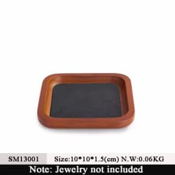 Oirlv Solid Wood Jewelry Tray for Necklace Bracelet Watch and Ring Storage Jewelry Display Case; Perfect for the Entryway Gift