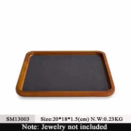 Oirlv Solid Wood Jewelry Tray for Necklace Bracelet Watch and Ring Storage Jewelry Display Case; Perfect for the Entryway Gift