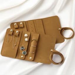 Mini Portable Travel Jewelry Storage Box Multifunctional Fashion Earrings Rings Earrings Necklaces Watches Rolled Up Storage Bag