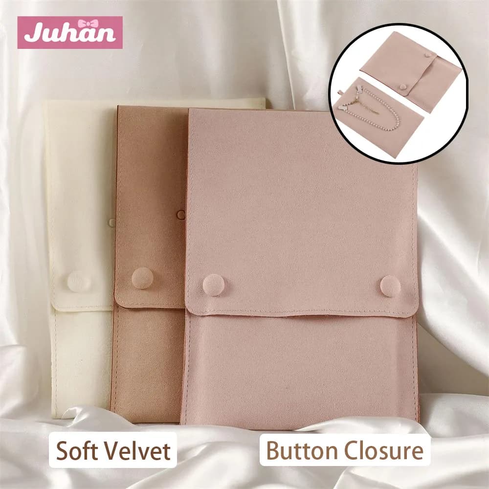 1Pcs Velvet Jewelry Organizer Pouch with Card Bracelet Pearl Necklace Storage High-end Wedding Gifts Bag Fashion Jewelry Bag