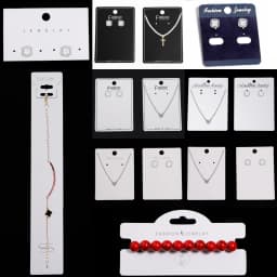 50/30pcs Multiple Sizes Jewelry Earring Necklace Plastic Cards Earring Stud Organizer Holder Hanging Display Card Studs Holder
