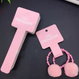 50pcs/lot Cute Jewelry Packing Cards Pink Kraft Paper Tag for Headband Necklace Bracelet Display Cardboard Holder Retail Lables