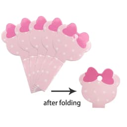 50pcs/lot Cute Jewelry Packing Cards Pink Kraft Paper Tag for Headband Necklace Bracelet Display Cardboard Holder Retail Lables