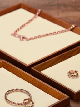 Oirlv Wooden Jewelry Organizer Tray Jewelry Display Props Jewelry Key Storage Bracelet Necklace Tray Earring Ring Display Plate